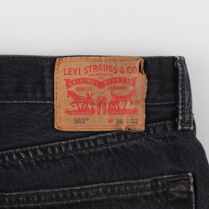 Levi's 501 Black Denim Straight Denim Pants Men's W36 / eaa491782