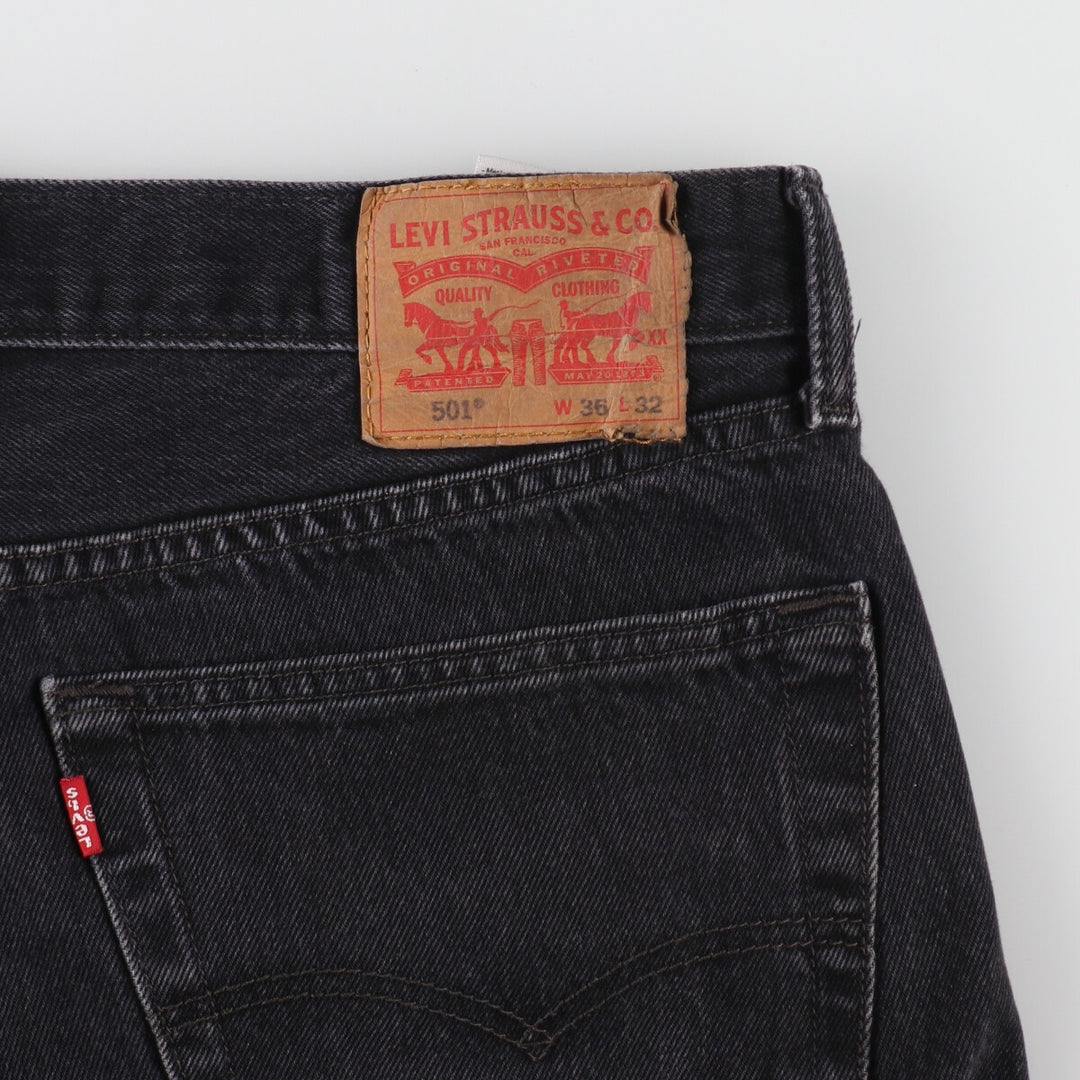 Levi's 501 Black Denim Straight Denim Pants Men's W36 / eaa491782