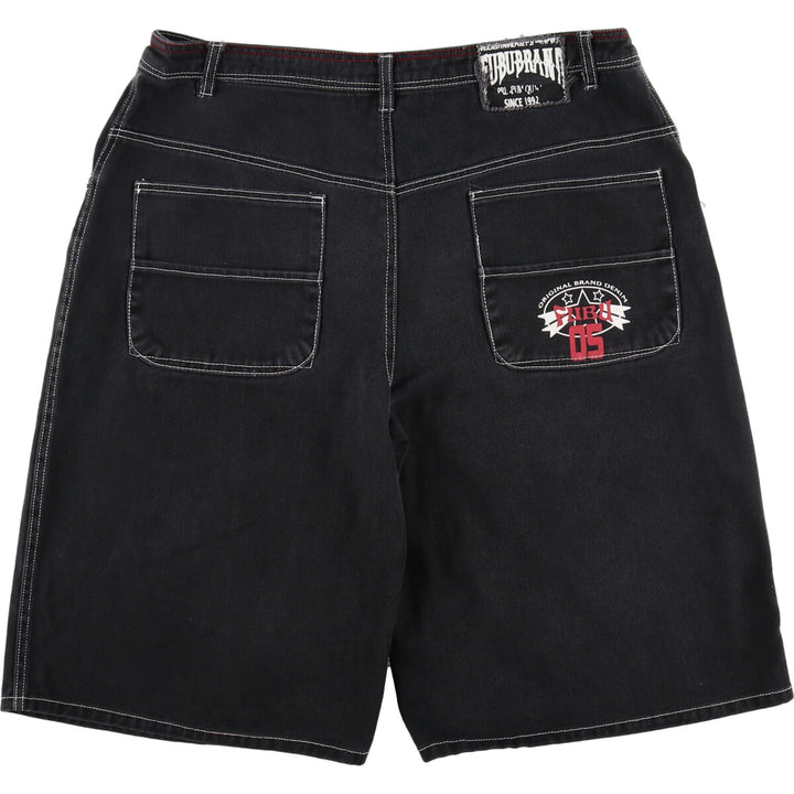 FUBU Black Denim Shorts Half Pants Men's W37 equivalent /eaa491797