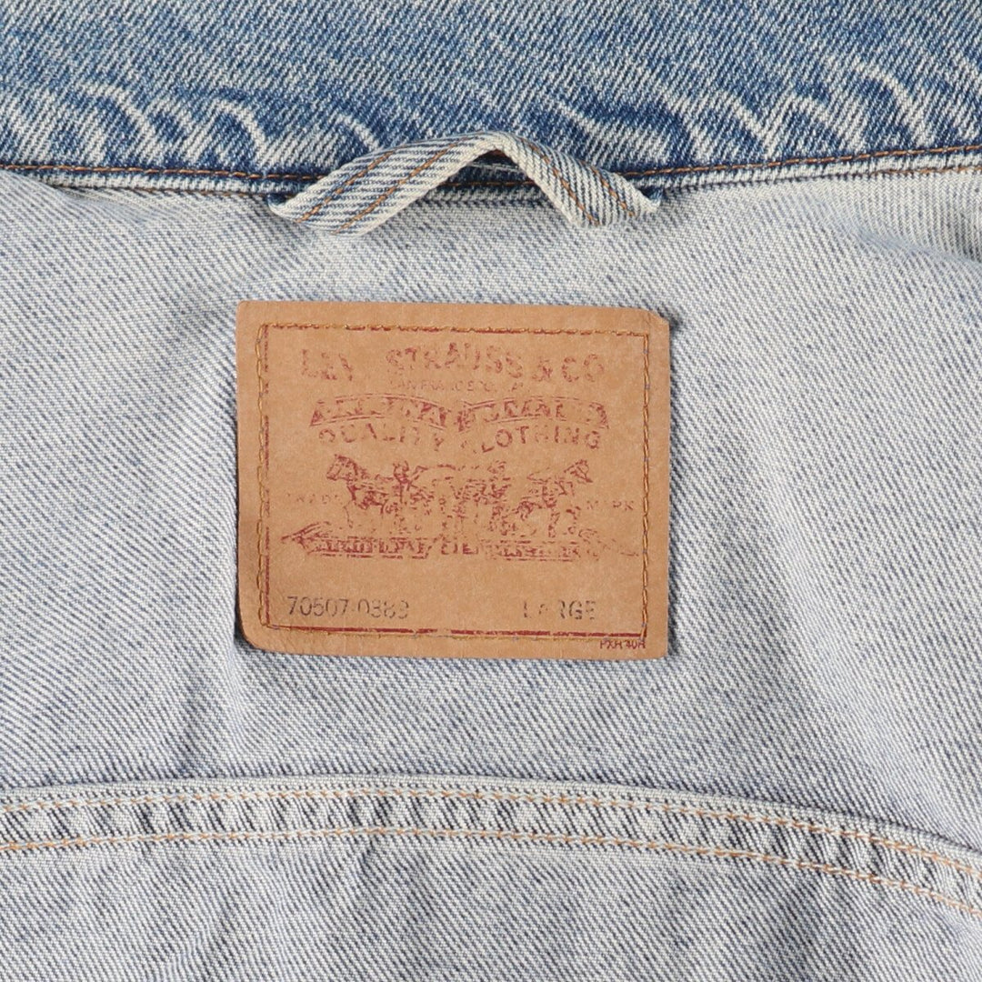 90'S Levi's 70507-0389 denim jacket, denim jacket, made in USA, men's size L, vintage /eaa491800