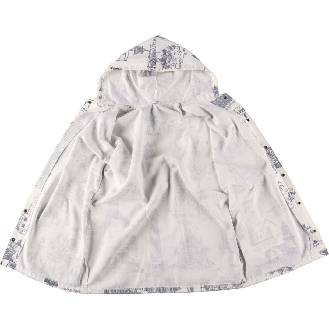 90'S MICHIGAN RAG CO. All-over print cotton hoodie, made in USA, men's XL size, vintage /eaa491842