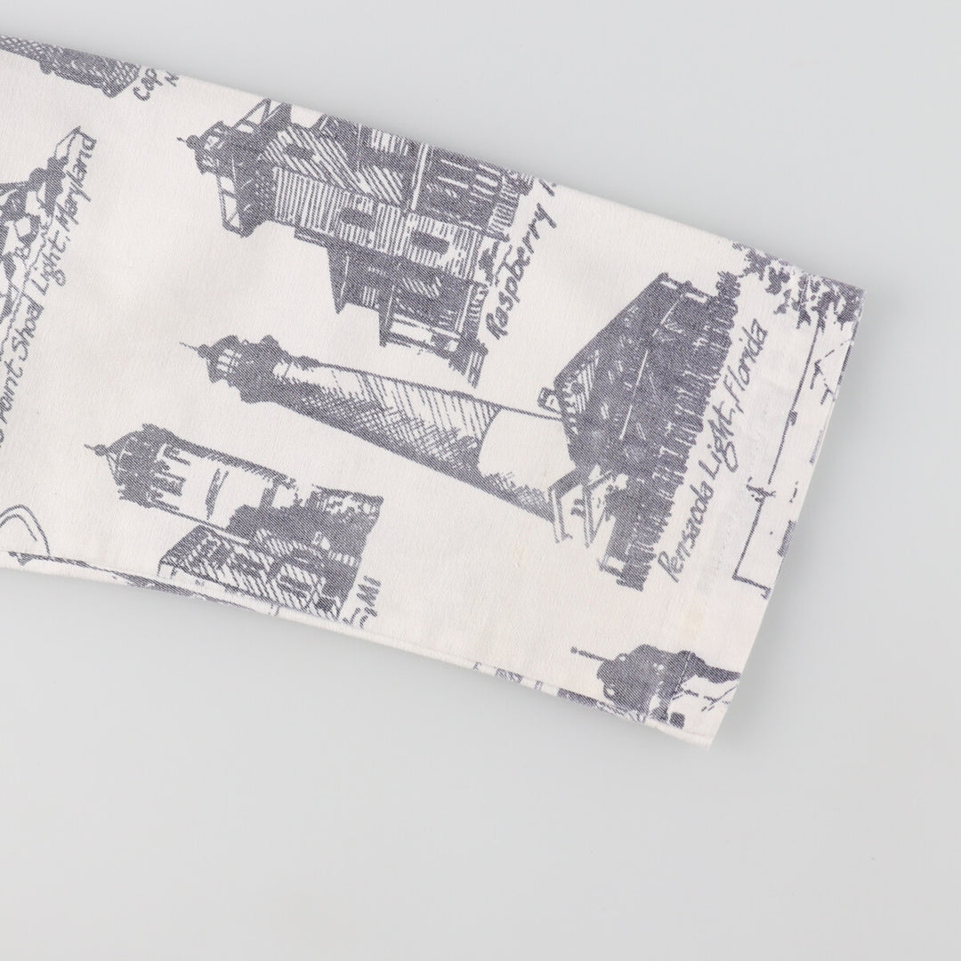 90'S MICHIGAN RAG CO. All-over print cotton hoodie, made in USA, men's XL size, vintage /eaa491842