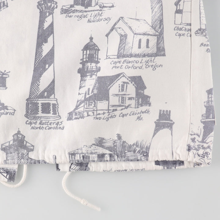 90'S MICHIGAN RAG CO. All-over print cotton hoodie, made in USA, men's XL size, vintage /eaa491842