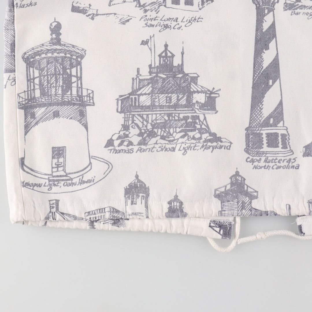 90'S MICHIGAN RAG CO. All-over print cotton hoodie, made in USA, men's XL size, vintage /eaa491842