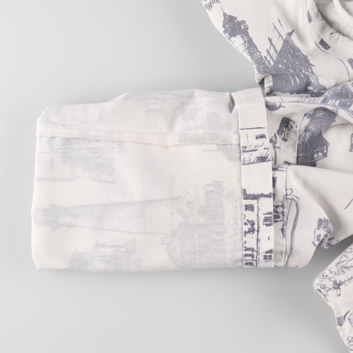 90'S MICHIGAN RAG CO. All-over print cotton hoodie, made in USA, men's XL size, vintage /eaa491842