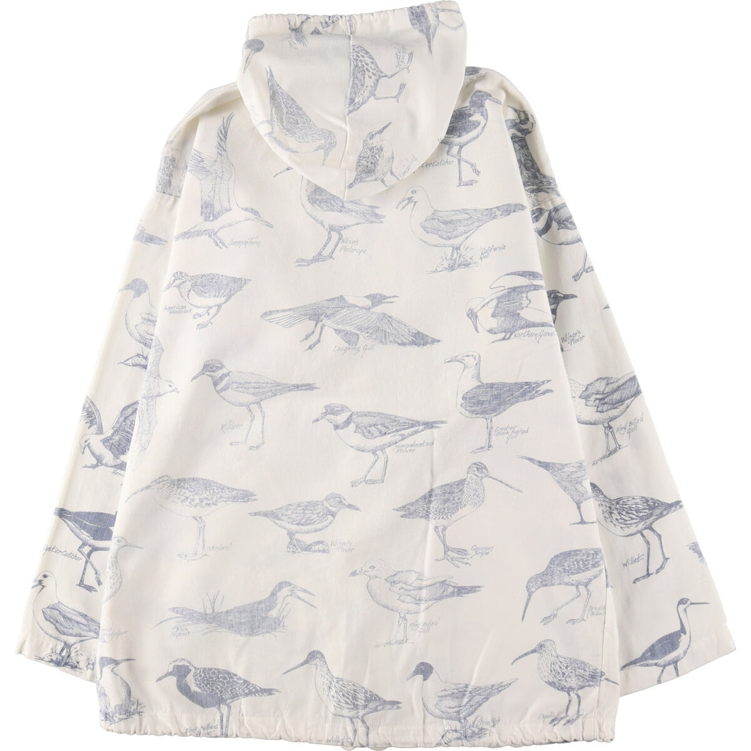 80'S Michigan Rug MICHIGAN RAG CO. Bird print cotton hoodie Made in USA Men's XL Vintage /eaa491843