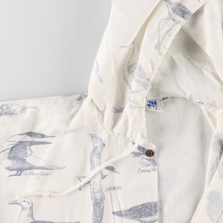 80'S Michigan Rug MICHIGAN RAG CO. Bird print cotton hoodie Made in USA Men's XL Vintage /eaa491843