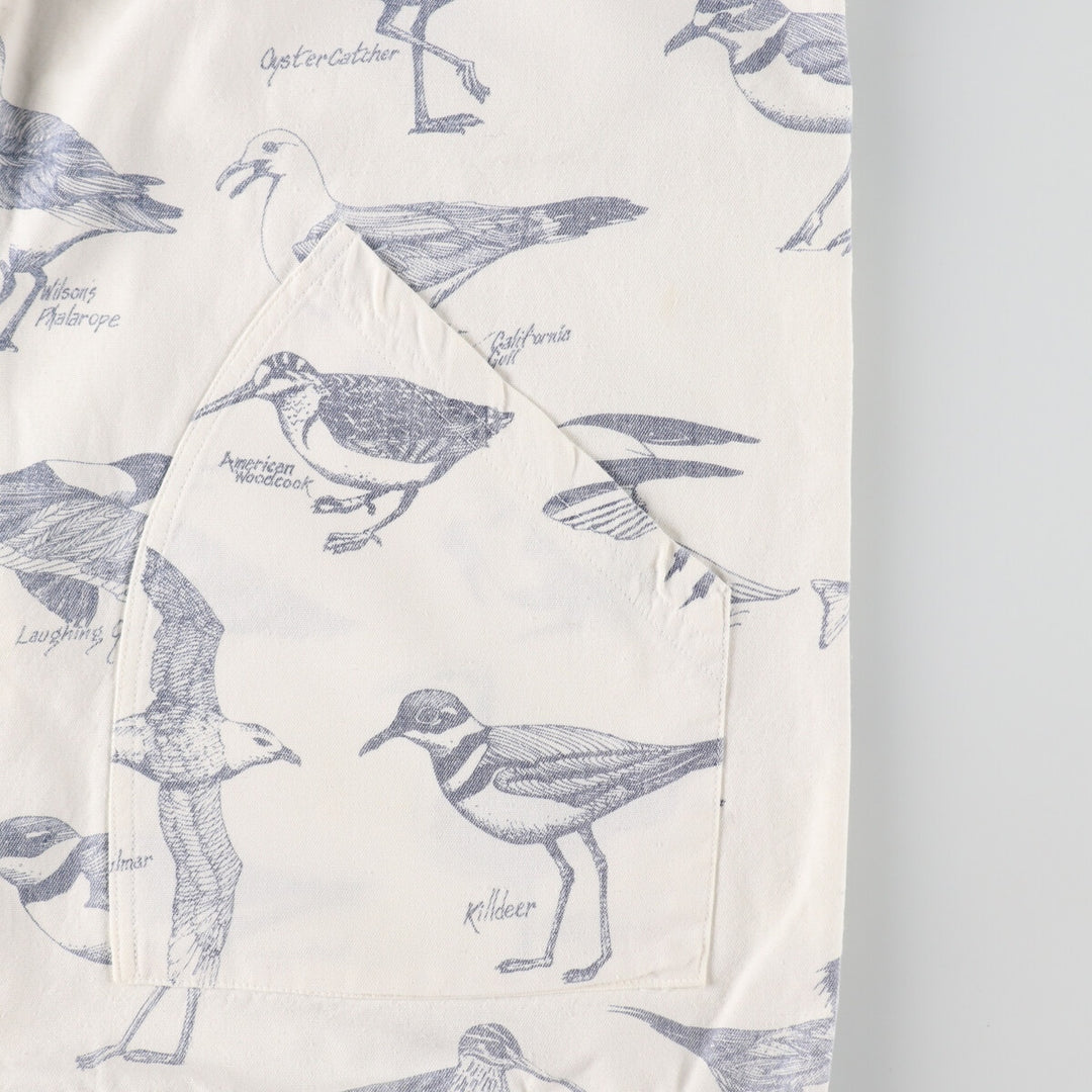 80'S Michigan Rug MICHIGAN RAG CO. Bird print cotton hoodie Made in USA Men's XL Vintage /eaa491843