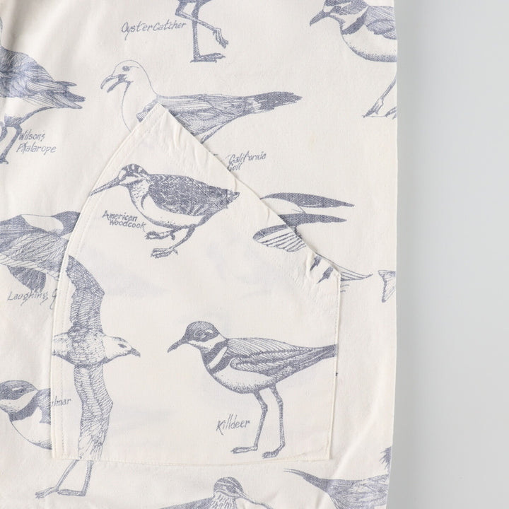 80'S Michigan Rug MICHIGAN RAG CO. Bird print cotton hoodie Made in USA Men's XL Vintage /eaa491843