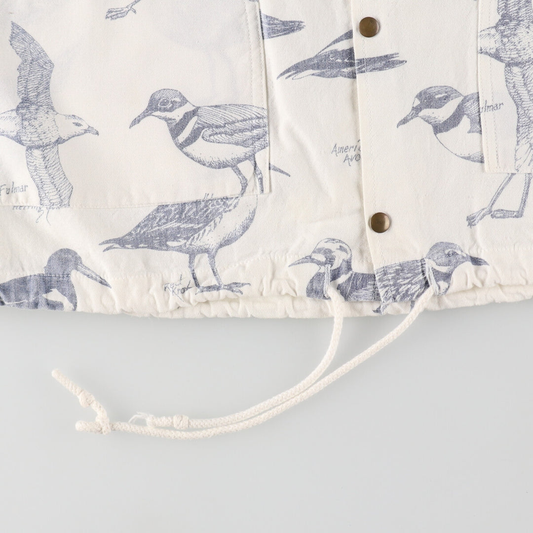 80'S Michigan Rug MICHIGAN RAG CO. Bird print cotton hoodie Made in USA Men's XL Vintage /eaa491843