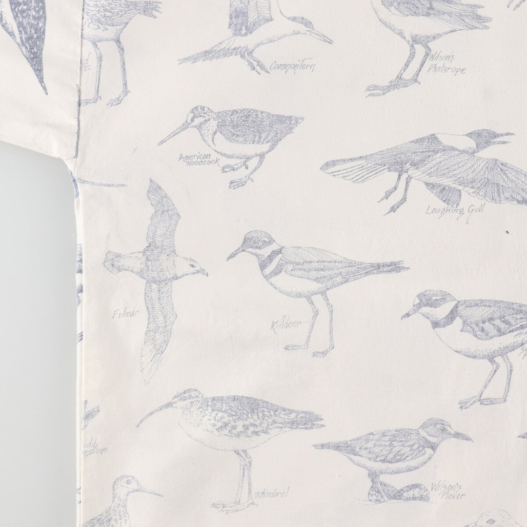 80'S Michigan Rug MICHIGAN RAG CO. Bird print cotton hoodie Made in USA Men's XL Vintage /eaa491843