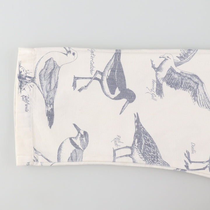 80'S Michigan Rug MICHIGAN RAG CO. Bird print cotton hoodie Made in USA Men's XL Vintage /eaa491843