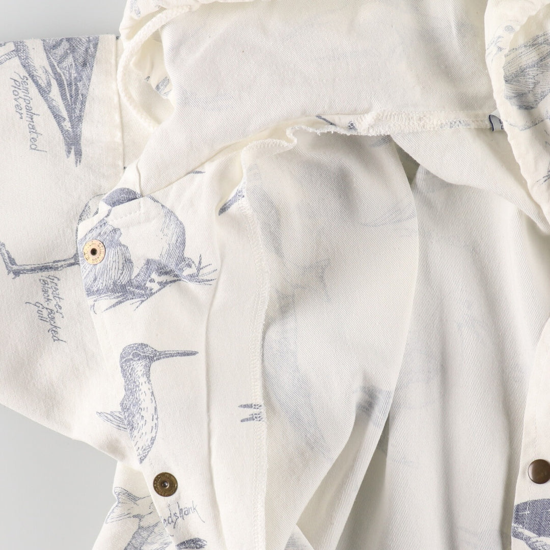 80'S Michigan Rug MICHIGAN RAG CO. Bird print cotton hoodie Made in USA Men's XL Vintage /eaa491843