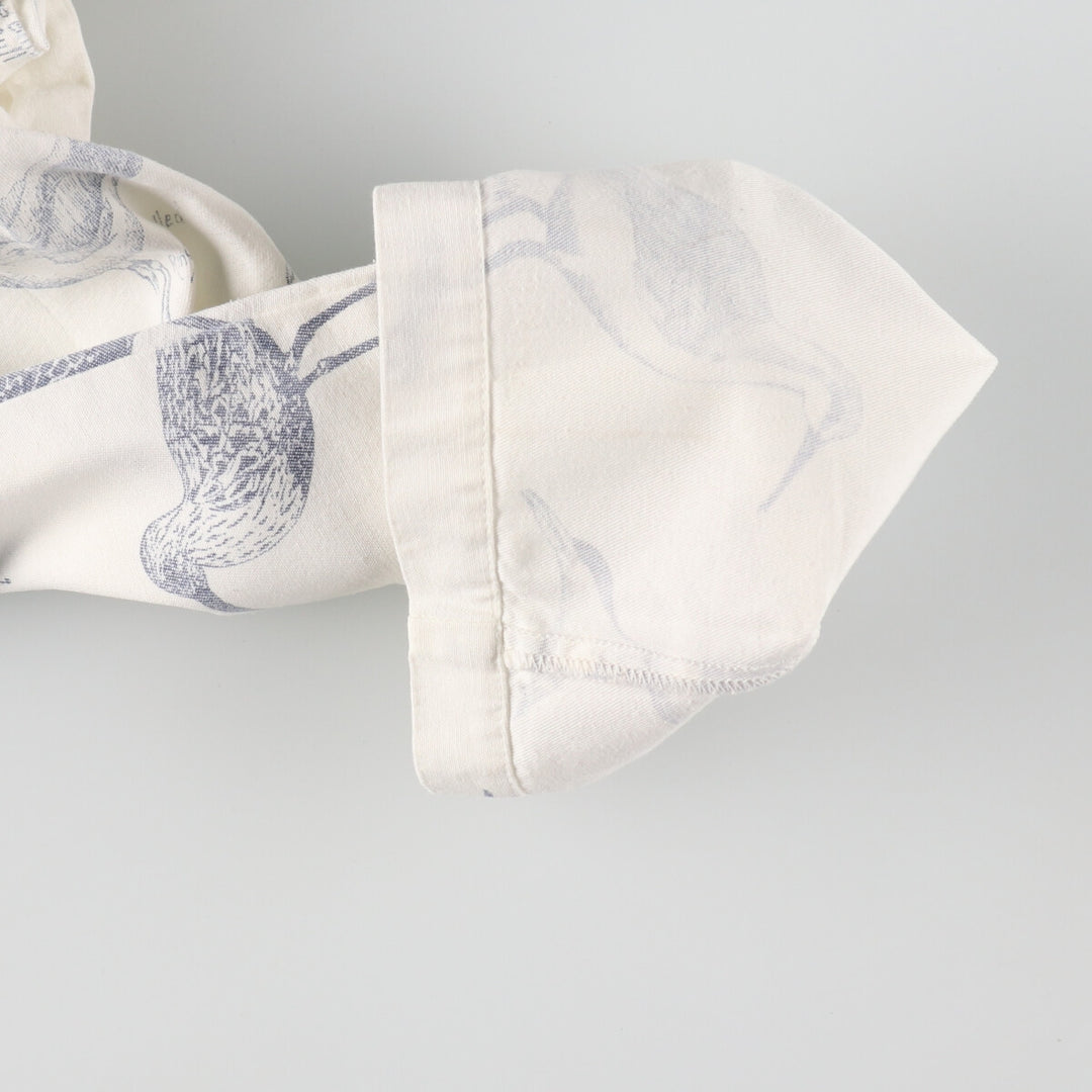 80'S Michigan Rug MICHIGAN RAG CO. Bird print cotton hoodie Made in USA Men's XL Vintage /eaa491843