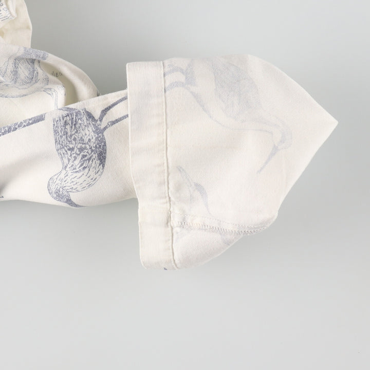 80'S Michigan Rug MICHIGAN RAG CO. Bird print cotton hoodie Made in USA Men's XL Vintage /eaa491843