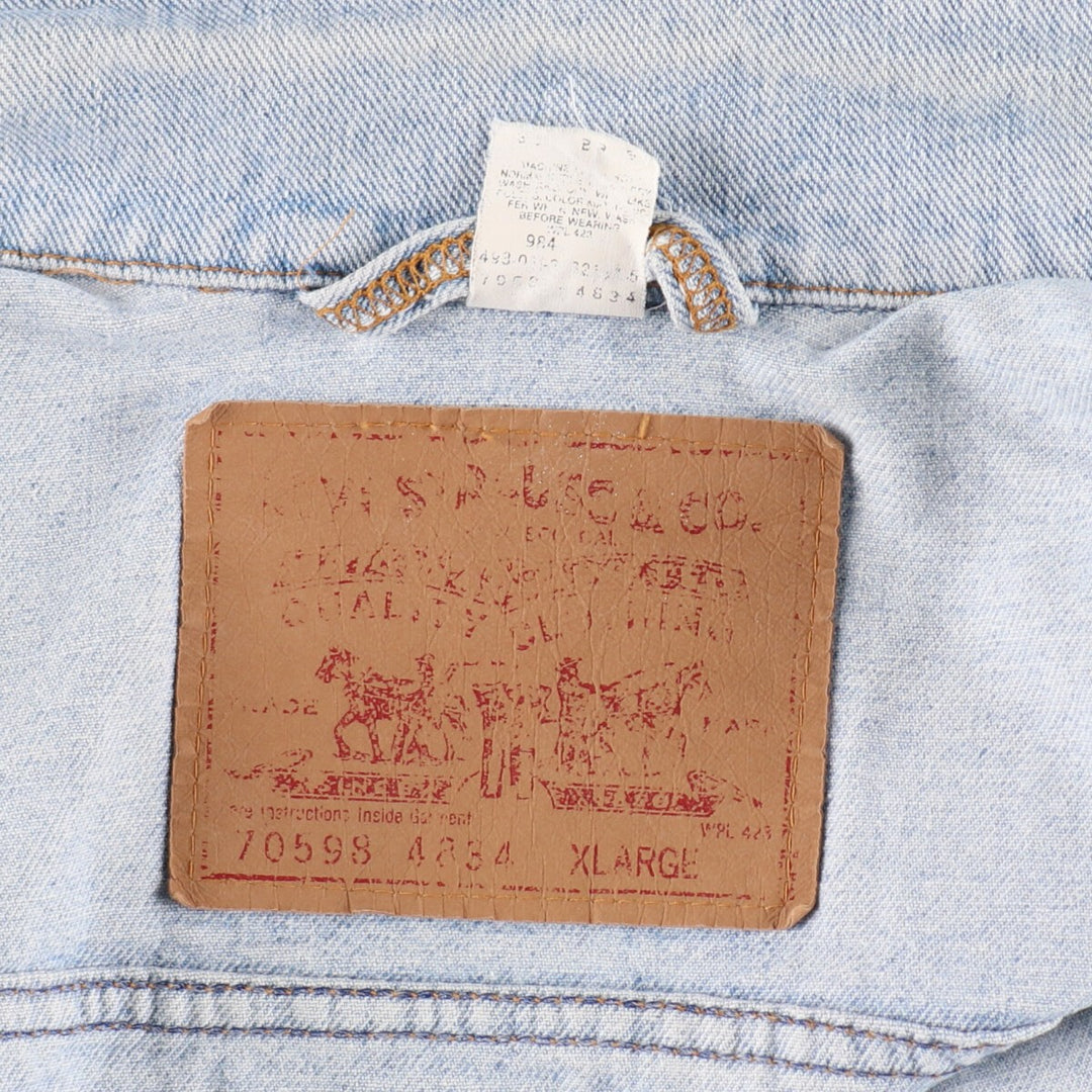 90'S Levi's 70598 oversized patch denim jacket, G-jacket, men's XL size /eaa491845