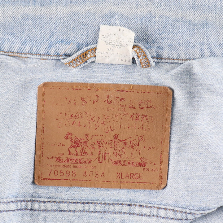 90'S Levi's 70598 oversized patch denim jacket, G-jacket, men's XL size /eaa491845