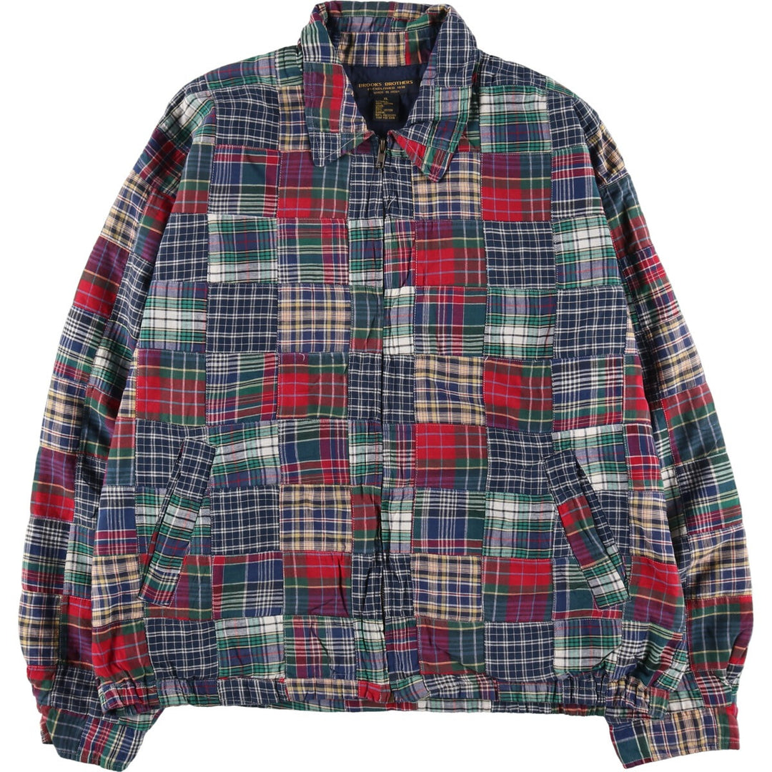 Brooks Brothers Est.1818 Check Pattern Patchwork Cotton Blouson Men's XL /eaa491890
