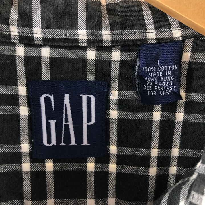 90'S GAP Old Gap Long Sleeve Heavy Flannel Check Shirt Men's L Size Vintage /eaa491938