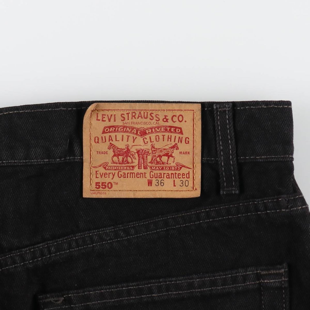 Levi's 550 Relaxed Fit Black Denim Tapered Denim Pants Made in Canada Men's W37 equivalent / eaa492027