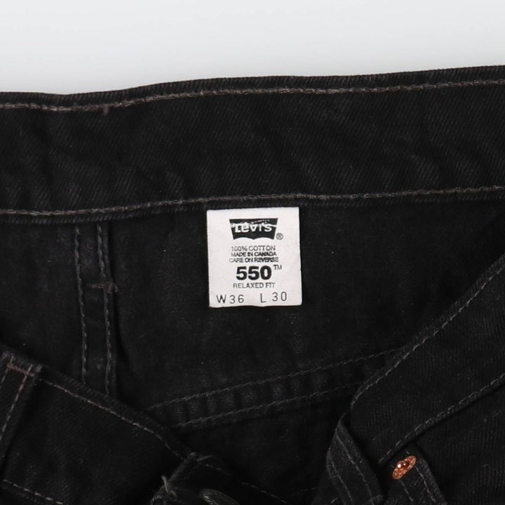 Levi's 550 Relaxed Fit Black Denim Tapered Denim Pants Made in Canada Men's W37 equivalent / eaa492027