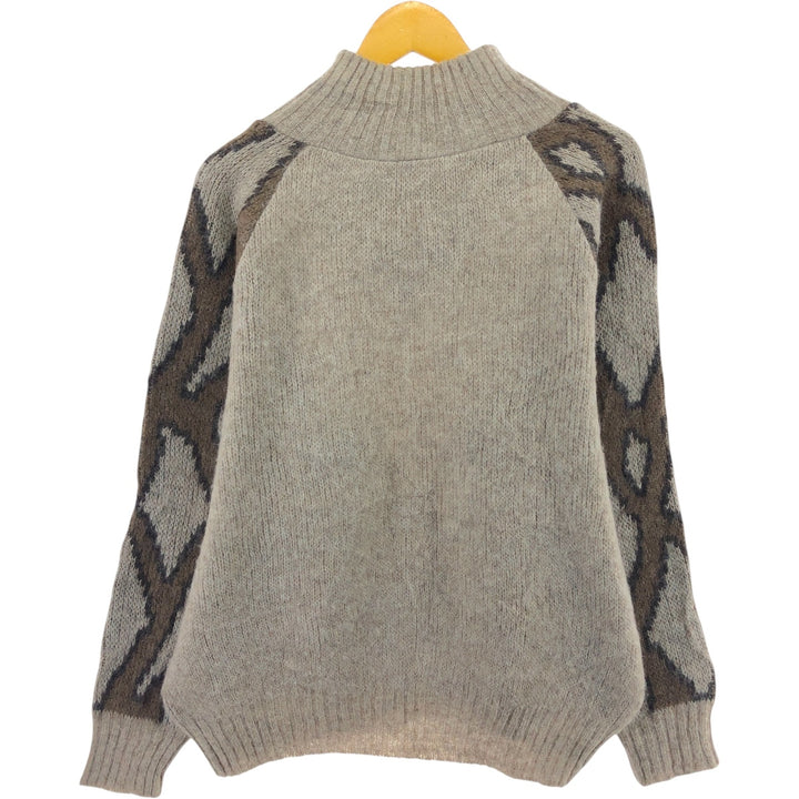Alafoss Geometric Wool Knit Half Zip Sweater Made in Iceland Men's L /eaa492146