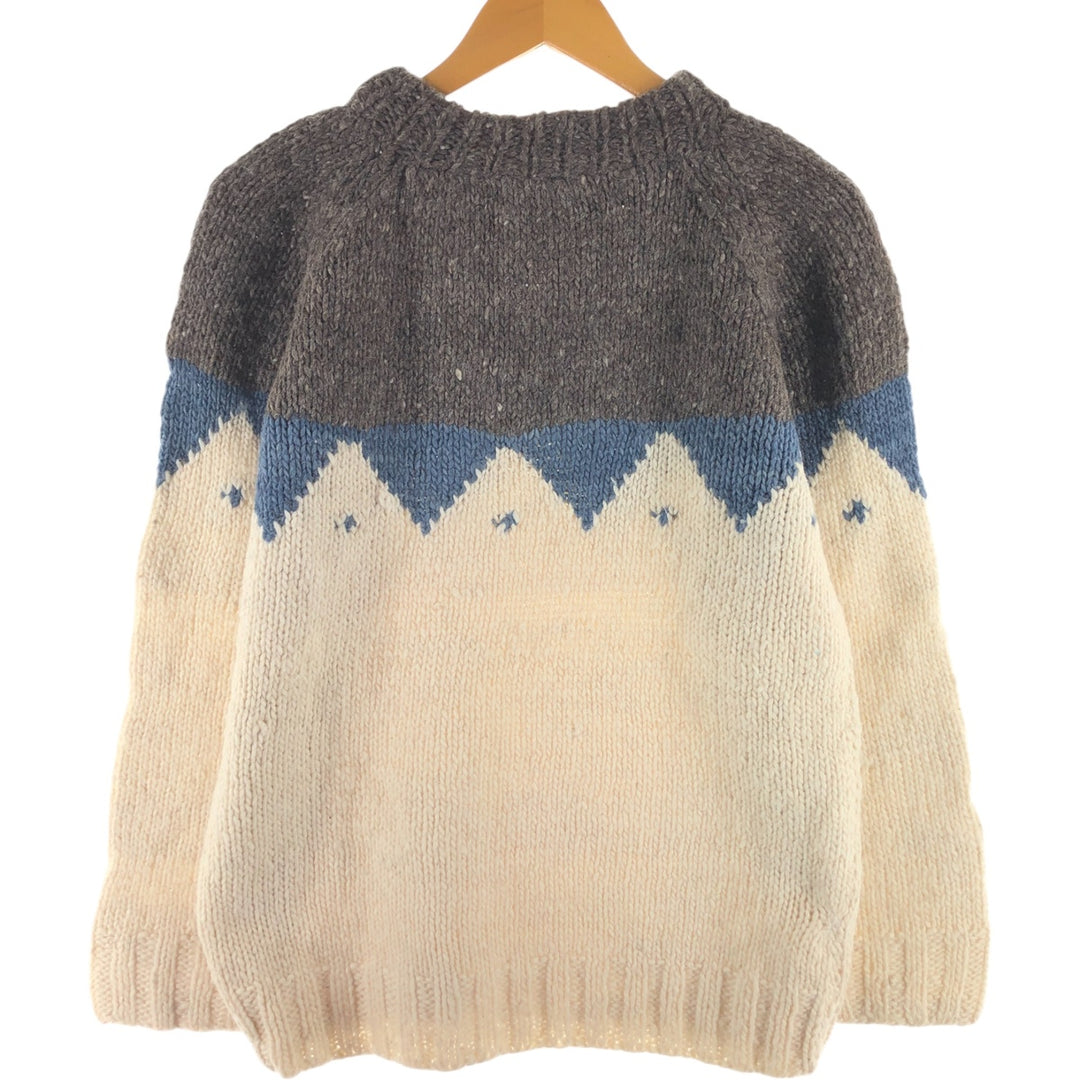 Wool Original's all-over print HAND MADE Ecuadorian knit sweater, made in Ecuador, men's size M /eaa492151