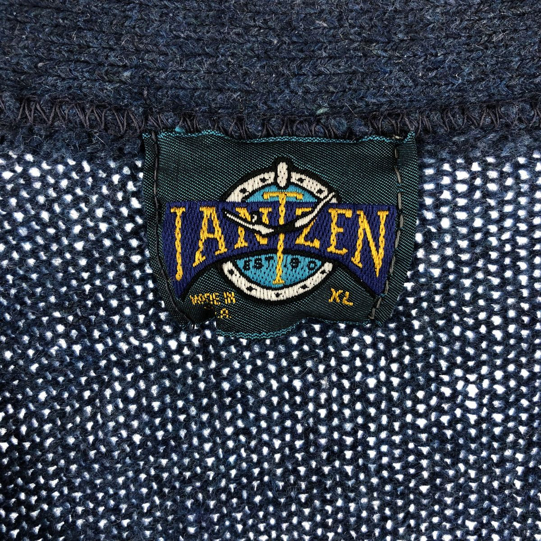 90'S Jantzen acrylic knit cardigan made in USA, men's XL size, vintage /eaa492176
