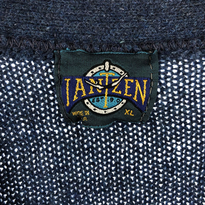 90'S Jantzen acrylic knit cardigan made in USA, men's XL size, vintage /eaa492176