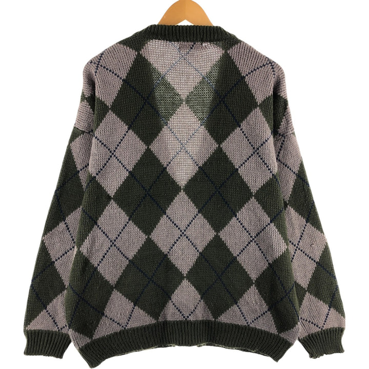 sveglia Argyle Pattern Acrylic Knit Cardigan Men's XL size /eaa492191