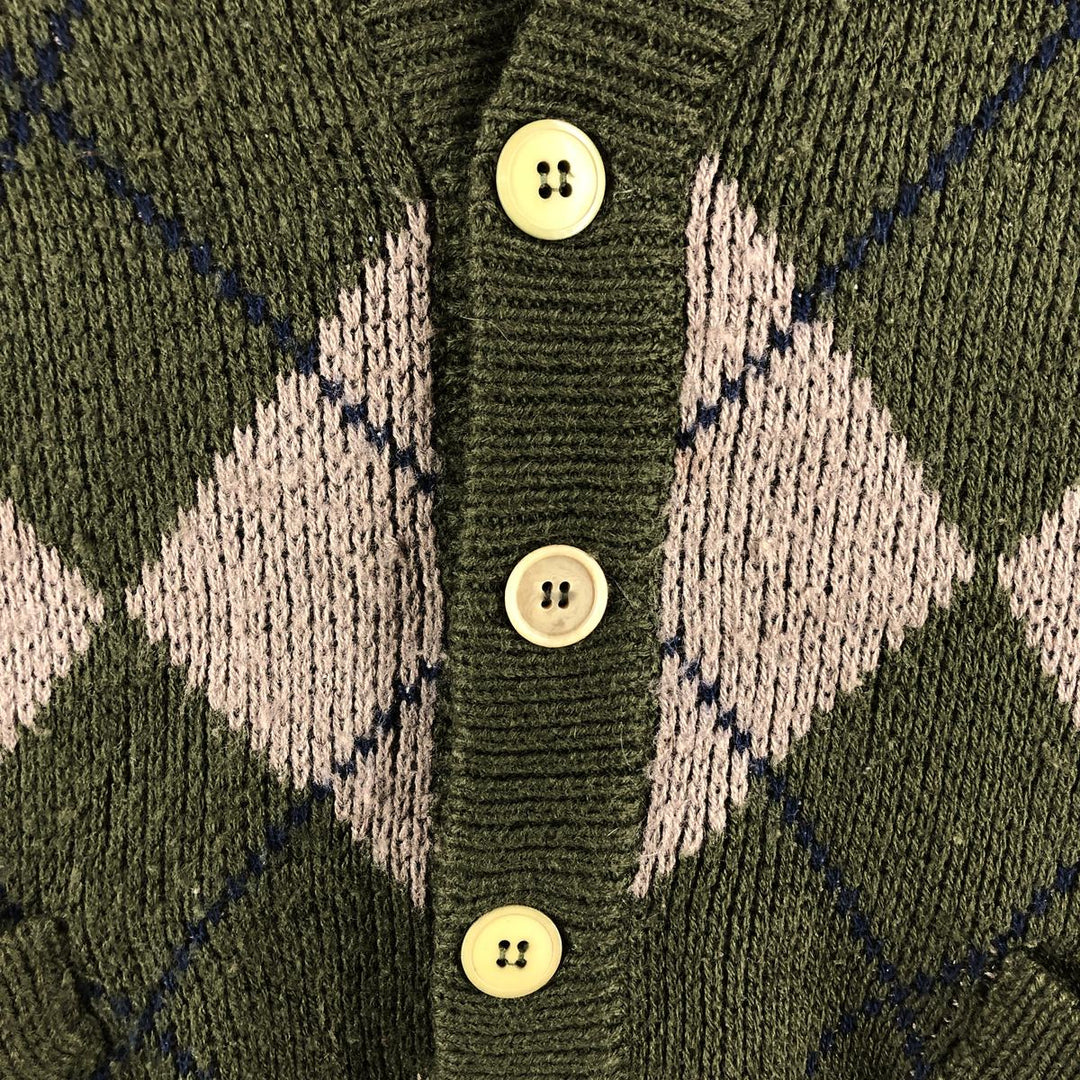 sveglia Argyle Pattern Acrylic Knit Cardigan Men's XL size /eaa492191