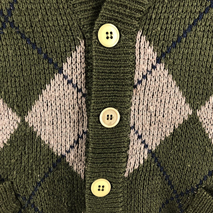 sveglia Argyle Pattern Acrylic Knit Cardigan Men's XL size /eaa492191