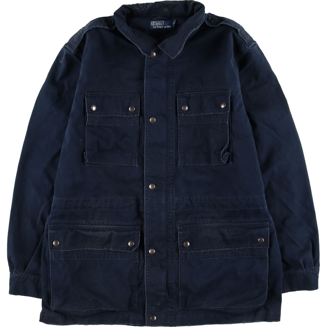 Ralph Lauren POLO by Ralph Lauren Safari Jacket, Men's XL cotton navy blue type Vintage Second Hand
