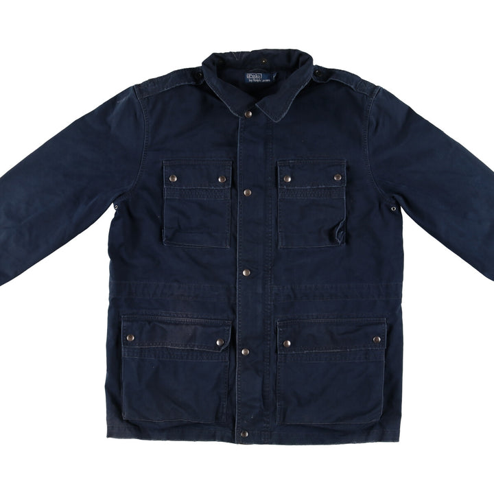 Ralph Lauren POLO by Ralph Lauren Safari Jacket, Men's XL cotton navy blue type Vintage Second Hand