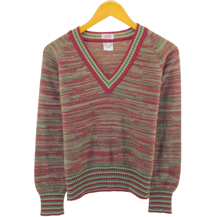 ELLEN CARTER V-neck wool knit sweater, women's size M, vintage / eaa492254