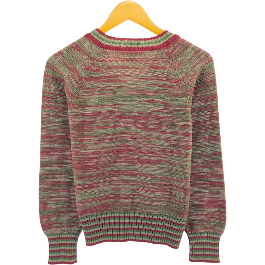 ELLEN CARTER V-neck wool knit sweater, women's size M, vintage / eaa492254