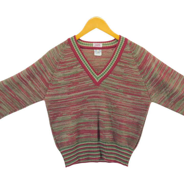 ELLEN CARTER V-neck wool knit sweater, women's size M, vintage / eaa492254