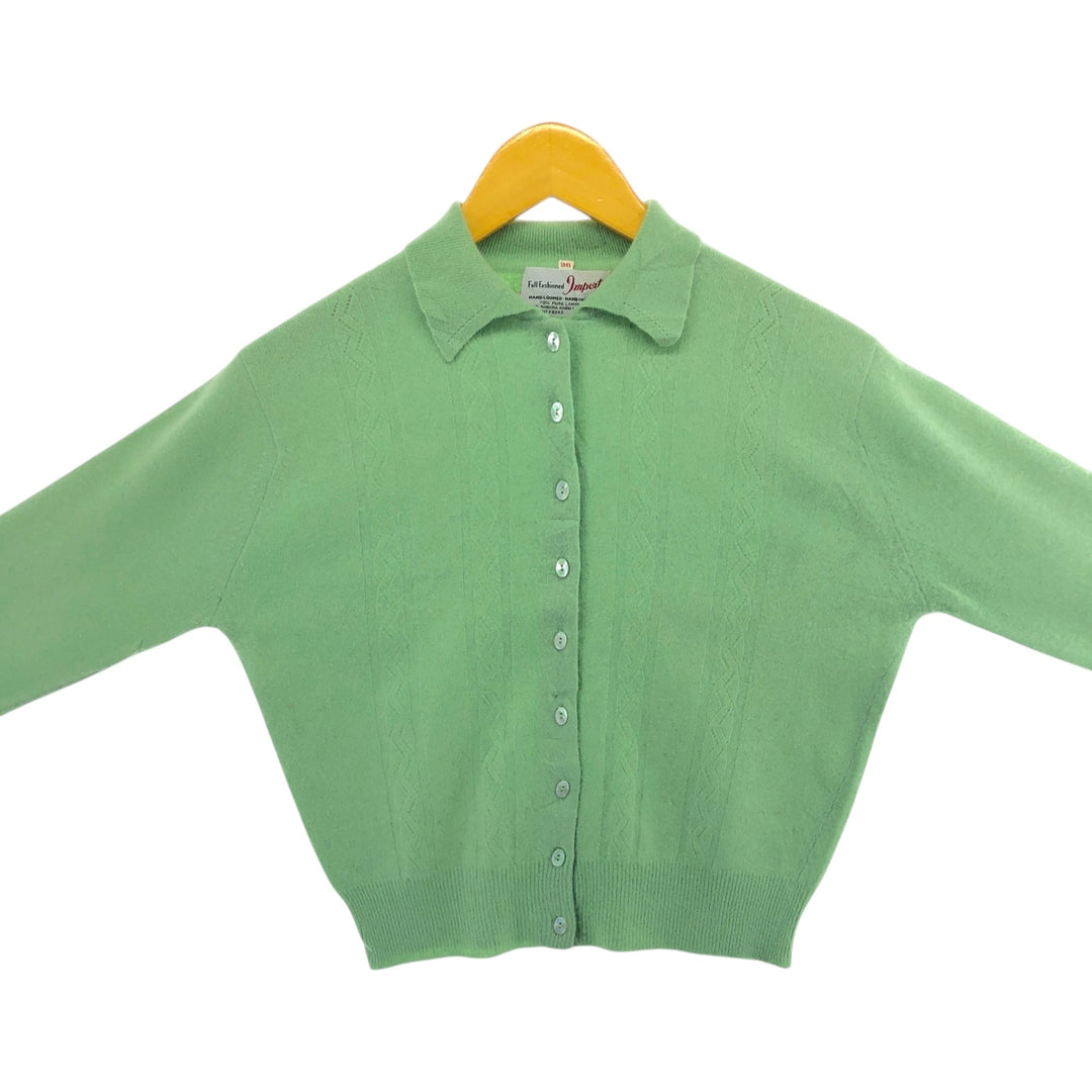 Full Fashioned Import Collared Wool Knit Cardigan Women's S Size Vintage /eaa492255