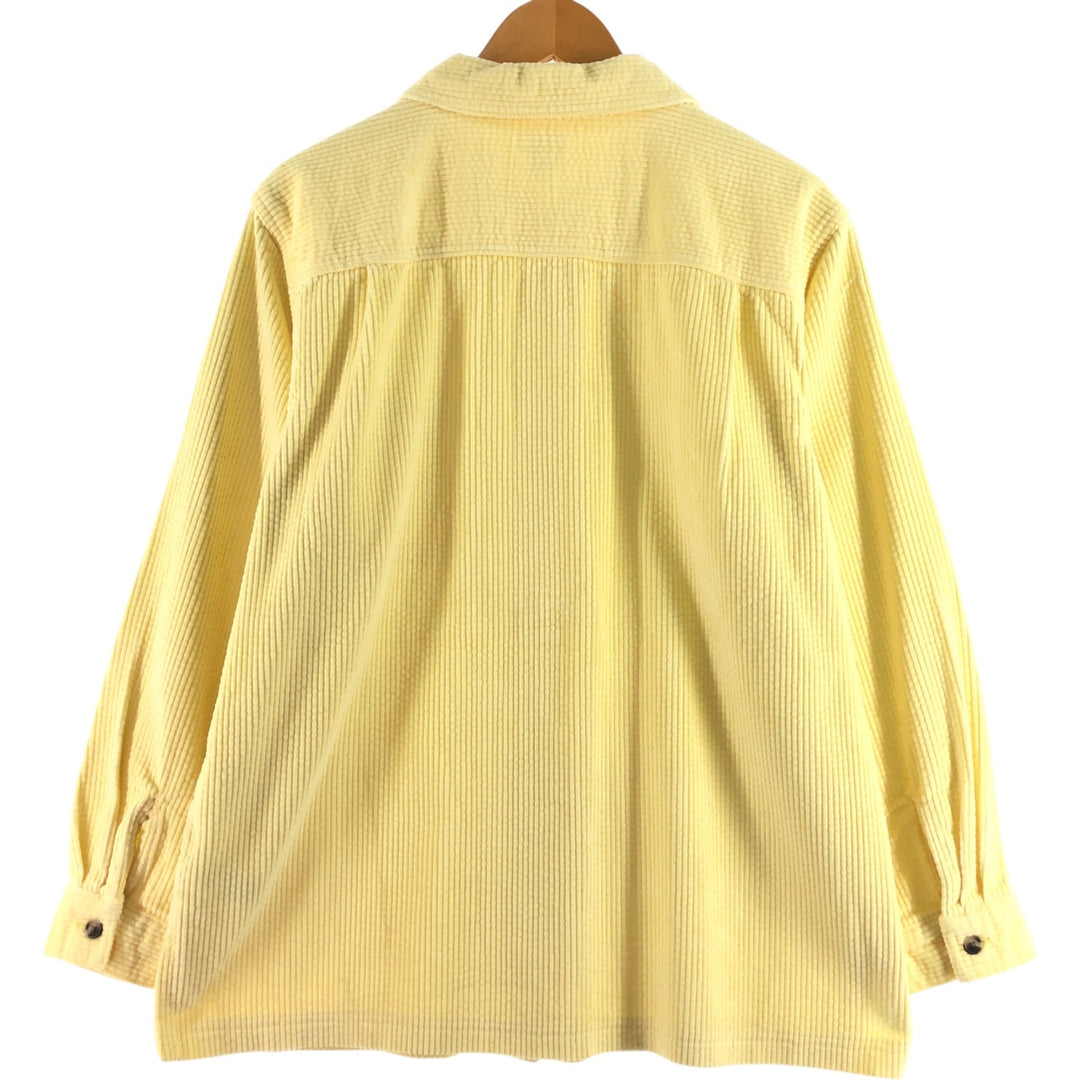 LLBean Long Sleeve Corduroy Shirt Box Shirt Women's Size L /eaa492266