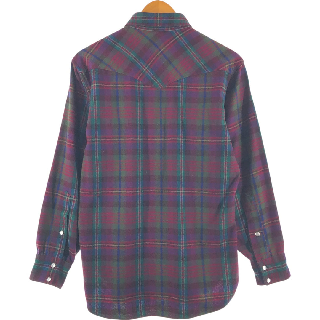 Vintage 70'S Pendleton Check Pattern Wool Western Shirt Made in USA Men's M Size /eaa492277