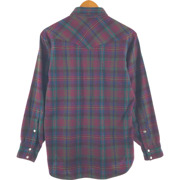 Vintage 70'S Pendleton Check Pattern Wool Western Shirt Made in USA Men's M Size /eaa492277