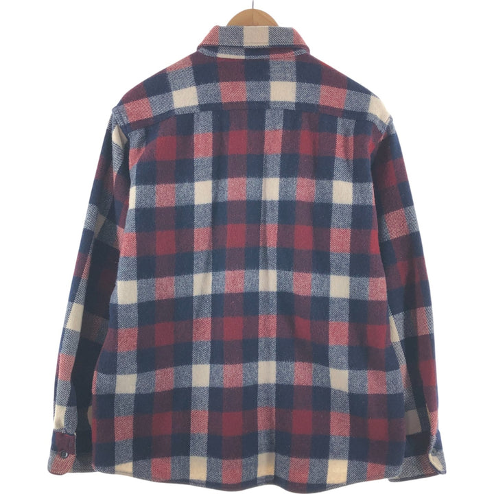 1970'S ~ Sears KINGS ROAD Tartan Check Wool Shirt Men's M Size Vintage / eaa492282
