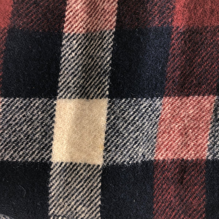 1970'S ~ Sears KINGS ROAD Tartan Check Wool Shirt Men's M Size Vintage / eaa492282