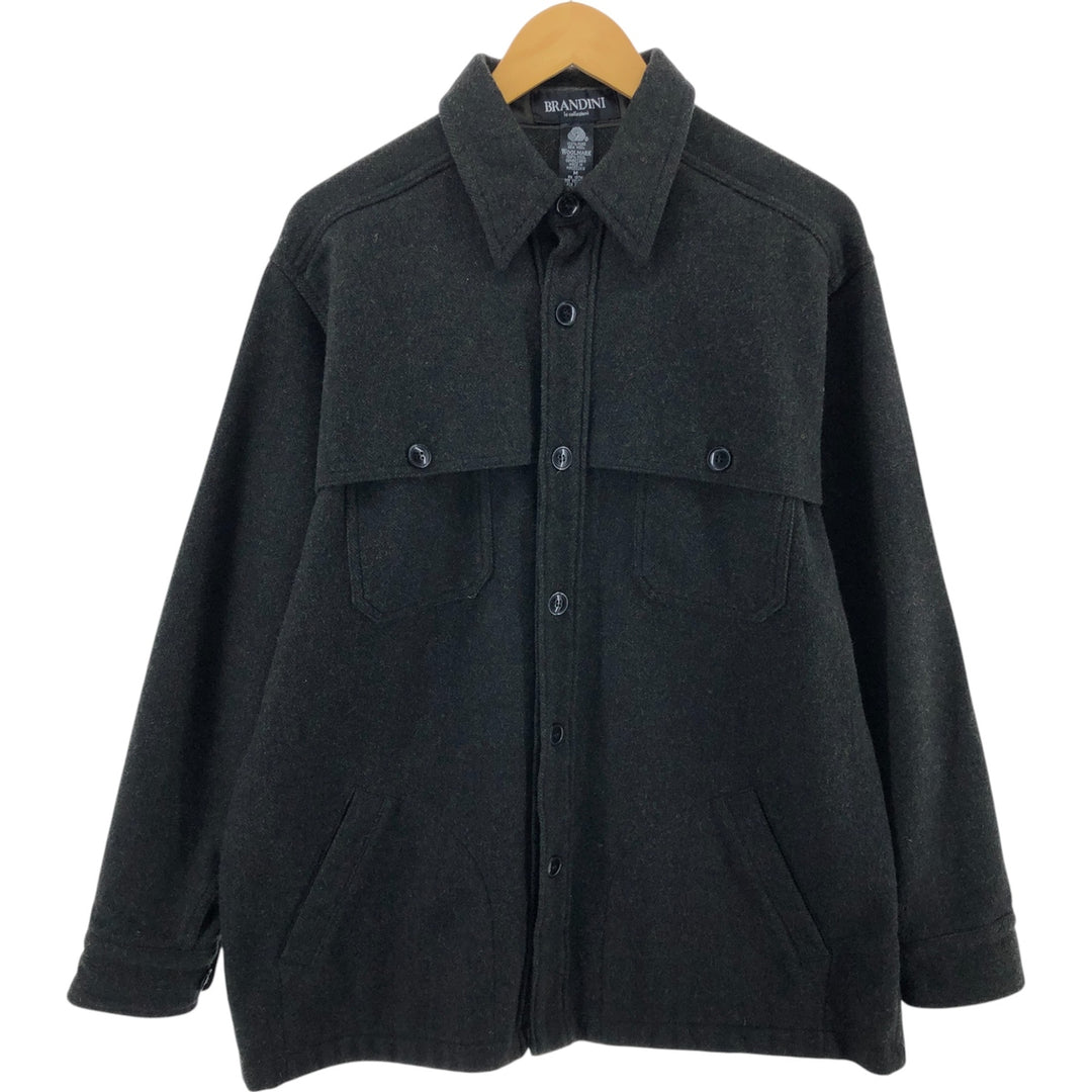 BRANDINI Wool Box Shirt Men's M size /eaa492289