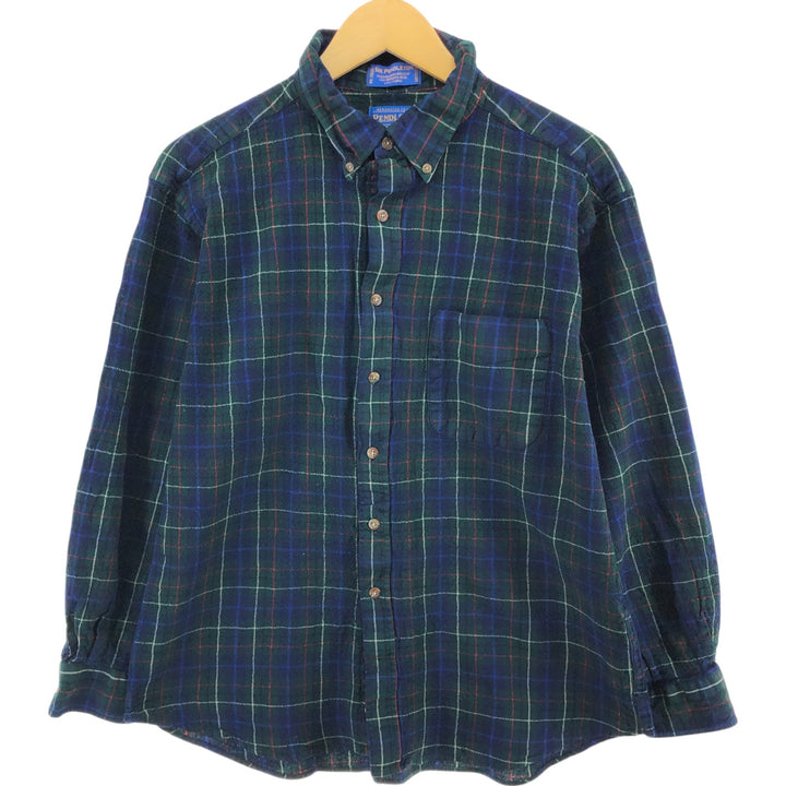 Pendleton Check Pattern Wool Button-Down Shirt, Men's XL Size / eaa492297