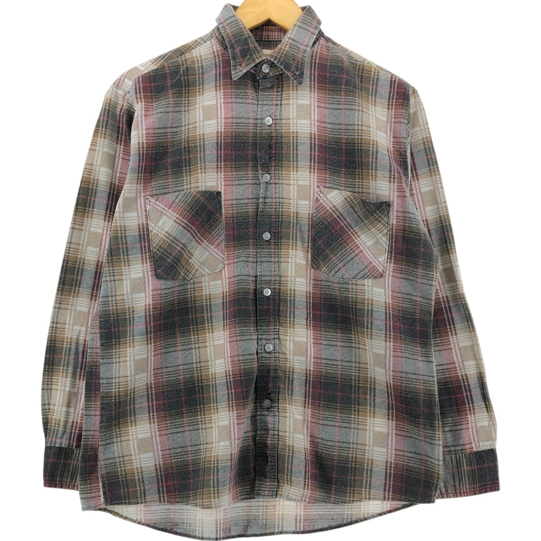 80'S OZARK TRAIL Long Sleeve Light Flannel Check Shirt Men's M Size Vintage /eaa492301