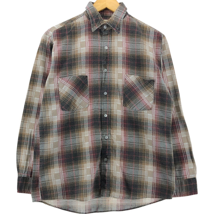 80'S OZARK TRAIL Long Sleeve Light Flannel Check Shirt Men's M Size Vintage /eaa492301