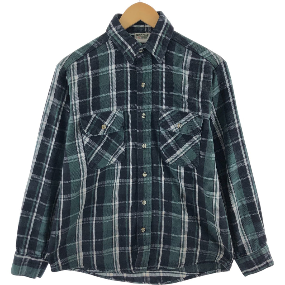 90'S Five Brother Long Sleeve Flannel Check Shirt Men's Medium Vintage /eaa492302