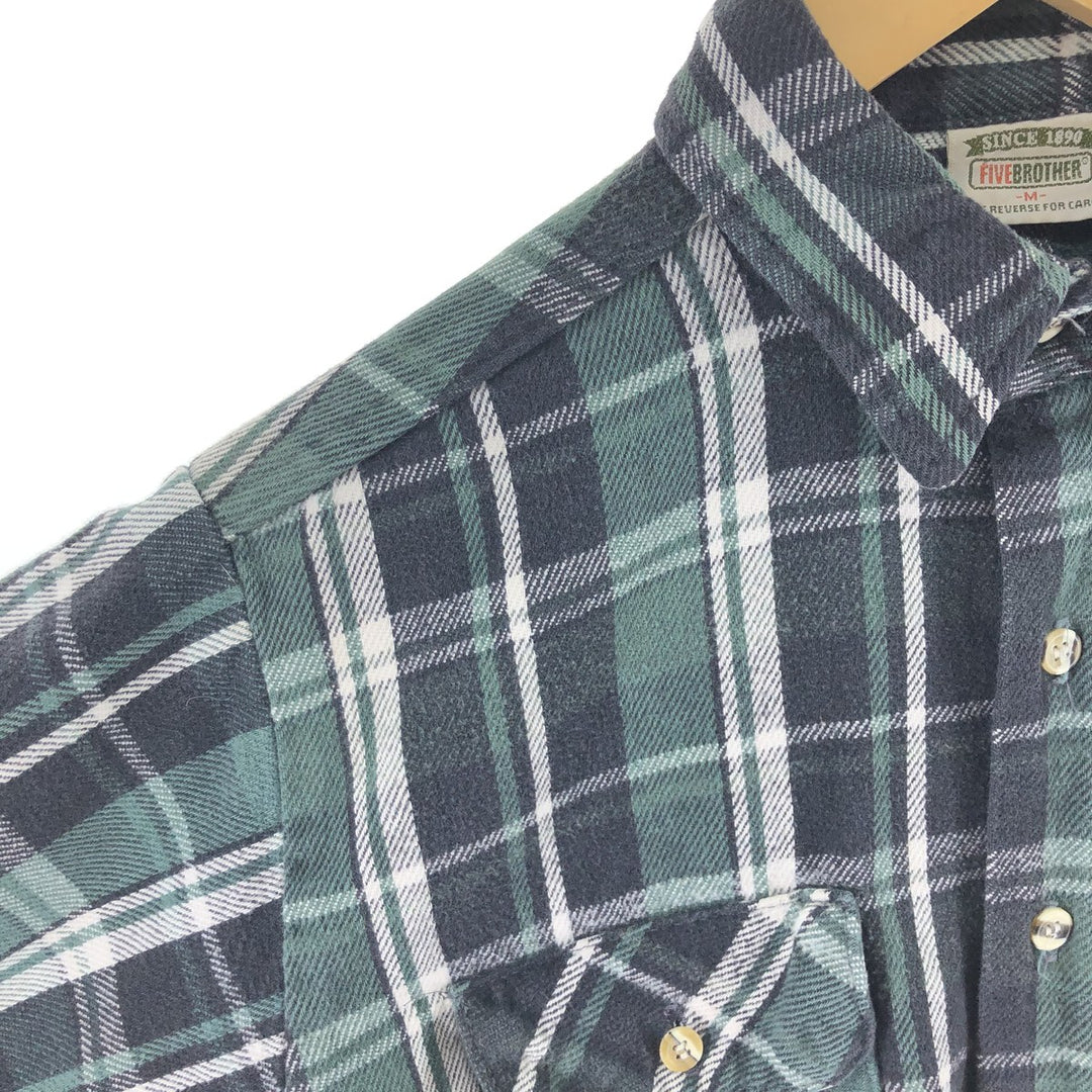 90'S Five Brother Long Sleeve Flannel Check Shirt Men's Medium Vintage /eaa492302