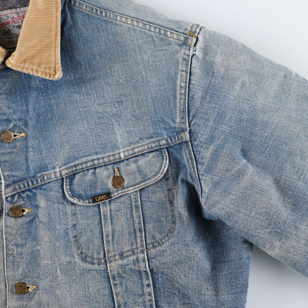 70s~80'S Lee STORM RIDER denim jacket, denim jacket, made in USA, men's size L, vintage /eaa492425